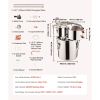 Alcohol Still, 3 Gal / 11.4 L Stainless Steel Water Alcohol Distiller with Copper Coil for Fast Cooling