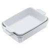 Ceramic Baking Dish, 7" x 11", Bakeware Set of 2, Rectangular Casserole Dish Set, Baking Pans with Handles, Oven Secure, Lasagna Pans Deep for Cooking