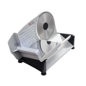 Meat Slicer, 7.5 inch 200W Electric Deli Slicer Machine with SUS420 Blade, 0-0.6 inch Adjustable Thickness, ETL Certified Home Food-Slicer for Meat