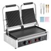 Commercial Panini Grill, 3600W Electric Sandwich Panini Maker, Stainless Steel Double Sandwichs Press Grill with Handle and Temp Control