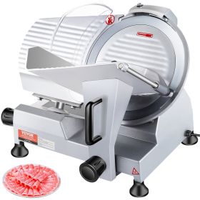 VEVOR 240W Commercial Meat Slicer, Electric Deli Food Slicer, 10" Carbon Steel Blade Electric Food Slicer, 350-400RPM Meat Slicer