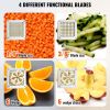 Commercial French Fry Cutter with 4 Replacement Blades, 1/4″ & 3/8″ Blade Easy Dicer Chopper, 6-wedge Slicer & 6-wedge Apple Corer