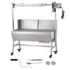 Rotisserie Grill with Windscreen, BBQ Whole Pig Lamb Goat Charcoal Spit Grill, 35 Inch 90 Lbs Capacity