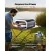 Outdoor Pizza Oven, 16 in Propane Gas Pizza Maker, Portable Pizza-Cooker with Electric Rotation, Thickened Pizza-Stone, Carry Bag