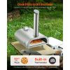 Pizza Oven Outdoor, 12" Pellet Pizza Oven, Portable Pizza-Stove with Built-in Thermometer, Wood Fired Stainless Steel Pizza-Maker, for Backyard