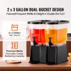Beverage Dispenser, 3 Gallon x 2 Drink Dispensers for Parties, Plastic Juice Dispenser with Stand Spigot Lid, Iced Tea Lemonade Juice Water Dispenser