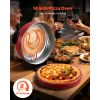 Pizza Oven, 14 in Electric Pizza Maker, 1600W Electric Pizzas Cooker with Cordierite Stone, 5-Mode Temperature Control