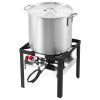 100 Qt Seafood Boiling Kit with Strainer, Outdoor Seafood Boil Pot and Basket, Cooking Set for Crab Crawfish Lobster Boiling