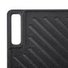 Reversible Grill/Griddle, 9.7"x16.7" Pre-Seasoned Cast Iron Griddle, Rectangular Double Burner Griddle Pan, Non-Stick Family Pan Cookware with Handles