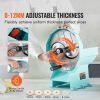 Manual Vegetable Fruit Slicer, 0-0.5"/0-12mm Thickness Adjustable Commercial Slicer Machine, Double Feed Ports