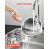 1.5 QT Saucepan with Steamer, Stainless Steel Saucepan with Glass Lid, Multipurpose Nonstick Stainless Steel Sauce Pot with Ergonomic Handle