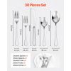 30-Piece Silverware Set, Food-Grade Stainless Steel Flatware Utensils, Mirror Finished Cutlery Set, Dishwasher Safe Eating Tableware for Kitchen Home