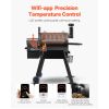 Wood Pellet Grill Smoker, 8 in 1 BBQ Grills for Outdoor Cooking, 575 Square Inches Cook Area Electric Smokers, with WiFi-app Control