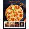 Dual Fuel Pizza Oven Outdoor, 12 in Wood Fire & Propane Gas Pizza Oven, Pellet & Propane Pizza-Maker with Thermometer