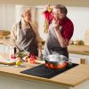 Induction Cooktop, 1800W Electric Countertop Burner, 2 Burner Knob Control Stove, Built-in Induction Cooktop with 12 Temperature Settings