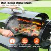 62 inch Portable Charcoal Grill, Propane Gas Grills with Cover and Cart, Heavy Duty Iron BBQ Grill, Mini Tabletop Smoker for Outdoor Cooking