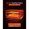 Electric Pizza Oven, 12-inch Countertops Pizza Ovens, 572 Fahrenheit Max Temp, 1450W Indoor Pizzas Maker w/Timing & Temp Control