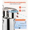 Alcohol Still, 3 Gal / 11.4 L Stainless Steel Water Alcohol Distiller with Copper Coil for Fast Cooling