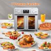 29.5QT French Door Air Fryer Toaster Oven Combo, Countertop Oven with 14 Presets & Digital Control, Stainless Steel Large Toaster Oven for Baking