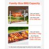 Rotisserie Grill, 38W BBQ Outdoor Pig & Lamb Spit Roaster, Charcoal Spit Roaster with 132 LBS Capacity, Wheels & 7-Level Height