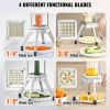 Commercial Chopper with 4 Replacement Blades Commercial Vegetable Chopper Stainless Steel French Fry Cutter Potato Dicer & Slicer Commercial Vegetable