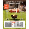 Rotisserie Grill, AC120V 8 Level Height Electric Rotisserie Grill Kit, BBQ Grills Rotisseries Kit with 88 lbs Load Capacity, 38W Motor