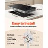 Built in Electric Stove Top, 20 x 11.6 inch 2 Burners, 240V Glass Radiant Cooktop with Sensor Touch Control, Timer & Child Lock Included
