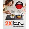 Built in Electric Stove Top, 20 x 11.6 inch 2 Burners, 240V Glass Radiant Cooktop with Sensor Touch Control, Timer & Child Lock Included