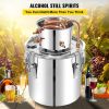 Alcohol Still 13.2Gal/50L, Alcohol Distiller with Circulating Pump, Alcohol Still Copper Tube, Whiskey Distilling Kit with Build-In Thermometer