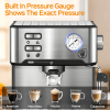 W1002P292428 1350W Semi-automatic Coffee Machine 20Bar Professional Concentrated Coffee Maker Compatible with ESE POD 1.5L Water Tank