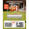 Rotisserie Grill, 38W BBQ Outdoor Pig & Lamb Spit Roaster, Charcoal Spit Roaster with 132 LBS Capacity, Wheels & 7-Level Height