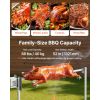 Rotisserie Grill, AC120V 8 Level Height Electric Rotisserie Grill Kit, BBQ Grills Rotisseries Kit with 88 lbs Load Capacity, 38W Motor