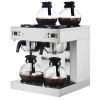 Commercial Drip Coffee Maker, 24 Cups Coffee-Maker Machine with 4 Glass Carafes and 4 Decanter Warmer Plates, Stainless Steel Dual-Head Coffee Brewer