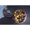 Round 6-Quart Black Enamel Cast Iron Dutch Oven with Lid