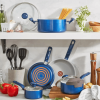 T-fal Simply Cook Ceramic Cookware, 12pc Set, Blue