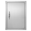 BBQ Access Door, 16W x 22H Inch Single Outdoor Kitchen Door, Stainless Steel Flush Mount Door, Wall Vertical Door with Handle, for BBQ Island