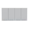 Sitka Wall Cabinet, Two Spacious Divisions, Four Doors