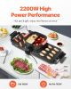 Hot Pot with Grill 2300W 2-in-1 Electric Smokeless BBQ Pan with Removable Pot