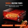 VEVOR Electric Countertop Pizza Oven 12-inch, 1500W Commercial Pizza Oven with Adjustable Temp, 0-60 Minutes Timer