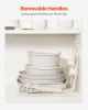 17 Piece Pots and Pans Set Granite Nonstick Kitchen Cookware Induction White