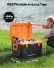 Portable Cooler 63 QT Insulated Hard Cooler 90 Can Capacity with Cup Holder