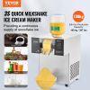 Commercial Snowflake Ice Machine 397LBS/24H Stainless Steel for Ice Cream