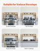 Over the Stove Spice Shelf Spice Rack Kitchen Organizer 32.6x13in Bamboo 6 Hooks