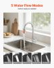 Faucet Aerator 360Â° Swivel Kitchen Sink Aerator 5-Flow Sprayer Brass Adapter
