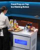 Commercial Ice Maker Machine, 132 lbs/24H Stainless Steel Ice Machine with Worktop, 30 lbs Storage & 70 Cubes/Cycle