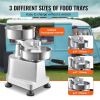 VEVOR Commercial Burger Patty Maker, Hamburger Beef Patty Maker with 3 Convertible Mold(4/5/6-inch), Heavy Duty Stainless Steel Burger Press Machine