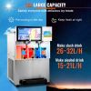 VEVOR Commercial Slushy Machine, 8L / 2.1 Gal Double Bowl Margarita Machine, 1155W Stainless Steel Margarita Smoothie Frozen Drink Maker