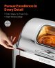 4Qt 1 Pack Rectangle Roll Top Chafing Dish Set 2 Half Size Pans Stainless Steel