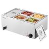 VEVOR Commercial Electric Food Warmer 5-Pan Countertop Buffet 15.3QT Bain Marie