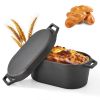 Multi-usage Cast Iron Pot with Lid for Stews/Roasting